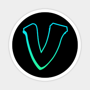 Letter V - Outline Magnet